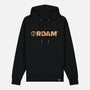 RDAM® Iconic Essential hoodie op zwart met Soft Orange opdruk