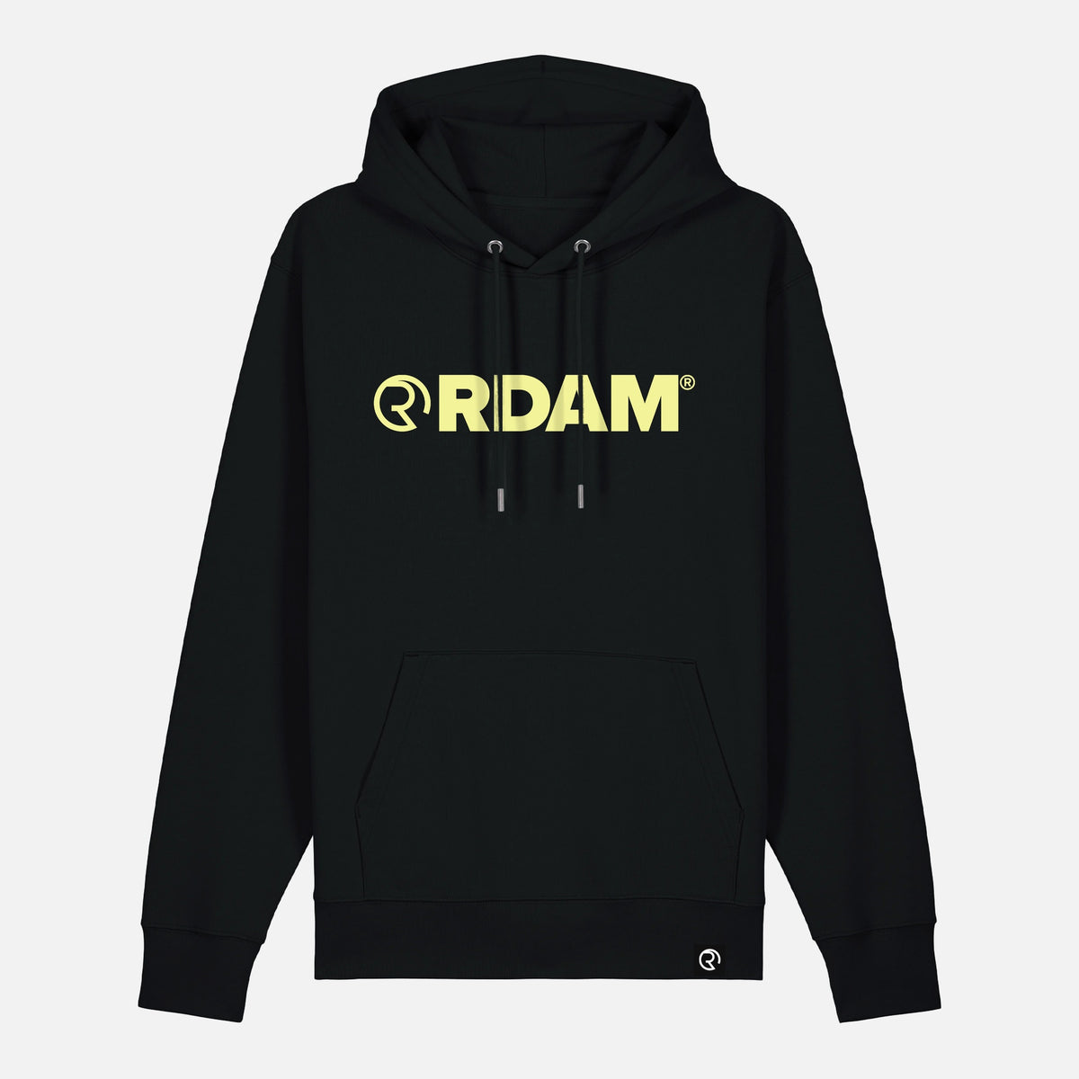 RDAM® | Iconic Essential op Zwart | Hoodie