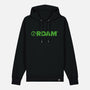 RDAM® Iconic Essential hoodie op zwart met 010Groen opdruk