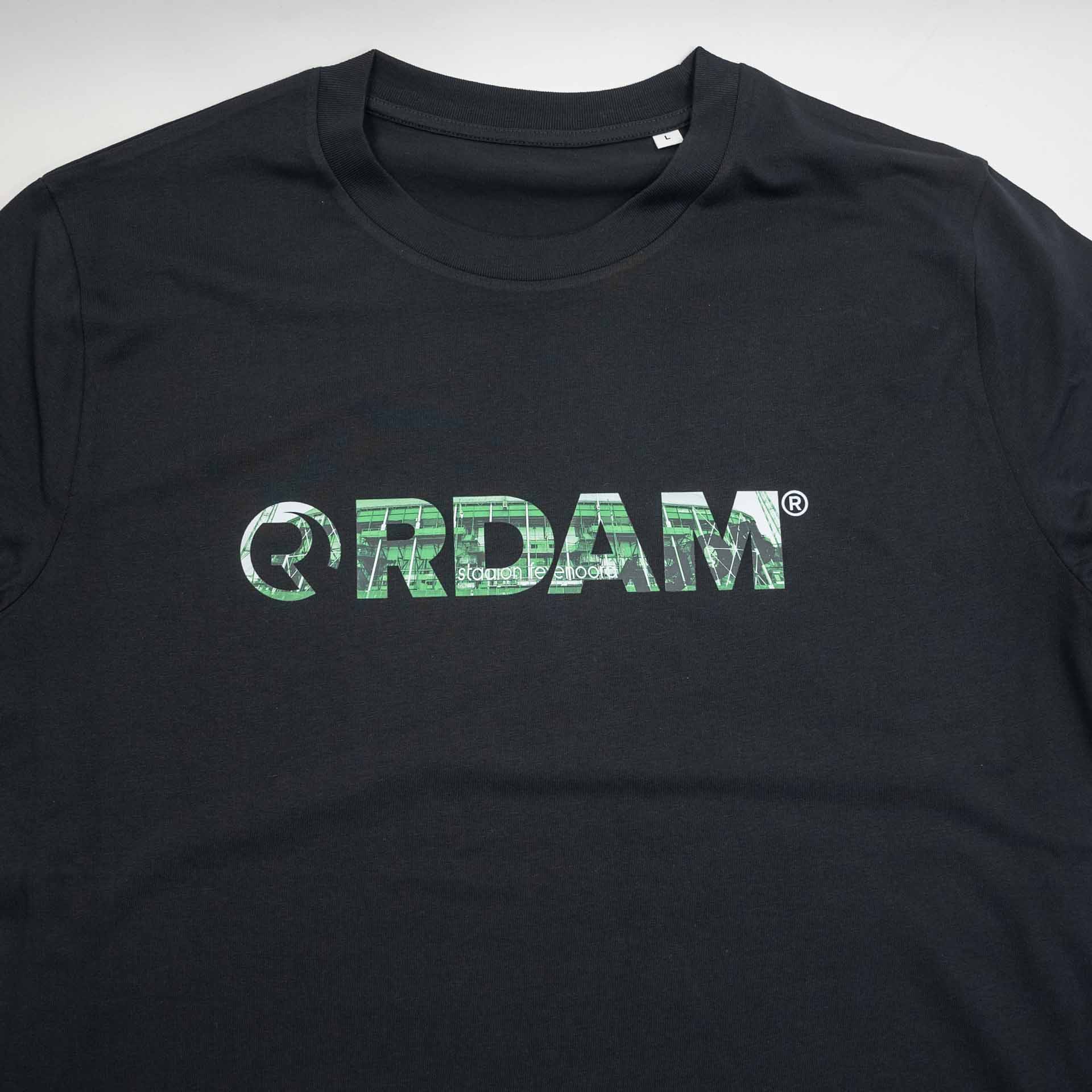 RDAM® | Feyenoord Kuip 1908 Editie op Zwart | T-Shirt