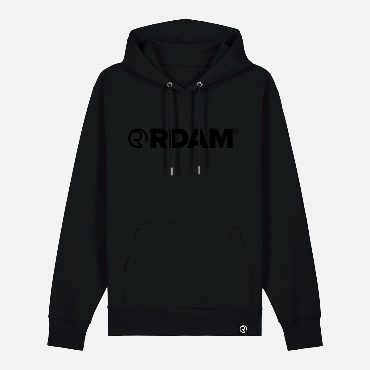 RDAM® | Iconic Essential op Zwart | Hoodie
